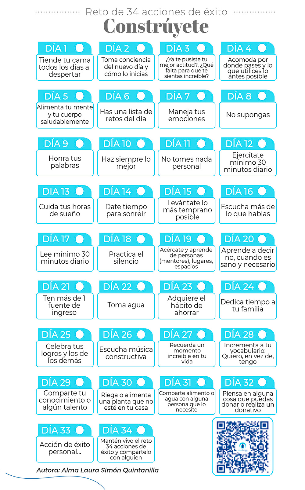 Reto de 34 acciones de éxito