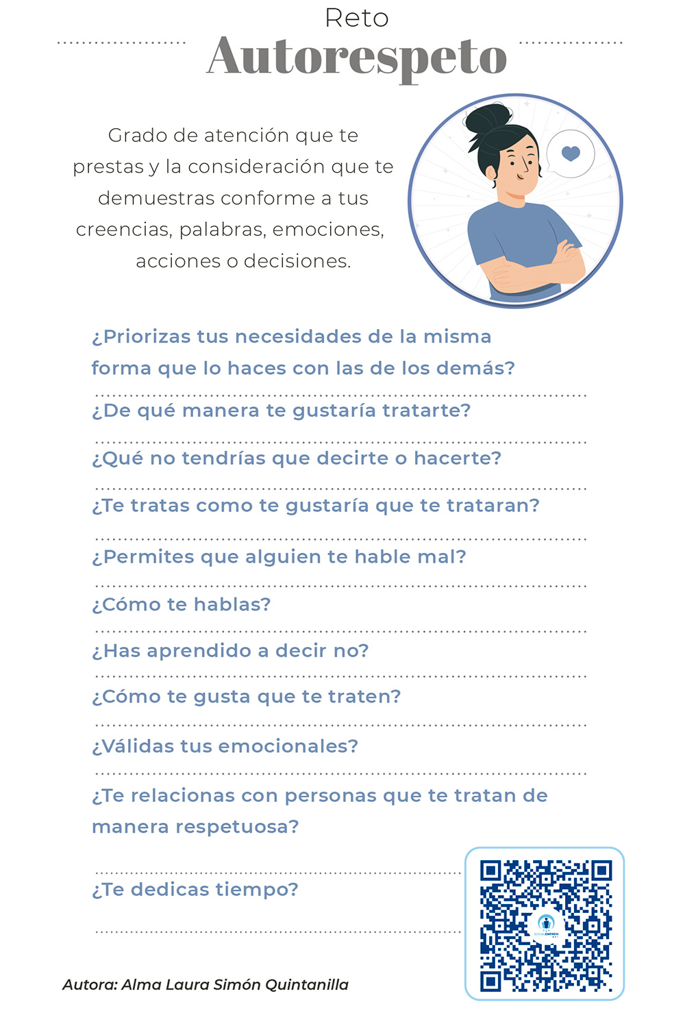 autorespeto, grado de atención que te prestas y la consideración que te demuestras
